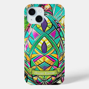 Coque Pour iPhone 15 Motif de Pâques Dessin animé coloré avec œufs de P