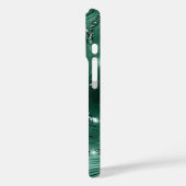 Coques Case-Mate iPhone Motif de Parties scintillant d'argent Emerald Gree (Verso / Gauche)