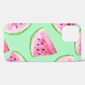 Coques Case-Mate iPhone Motif de pastèque en Aquarelle Wa (Verso (horizontal))