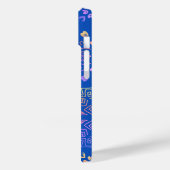 Coques Case-Mate iPhone Motif de Patchwork Royal Blue Rose Lilac Ombre (Verso / Gauche)
