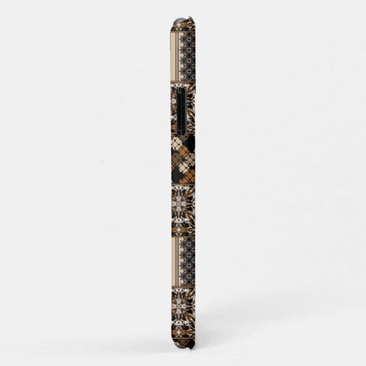 Coques Case-Mate iPhone Motif de patchwork rustique (Dos/Droite)