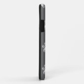 Coques Case-Mate iPhone Motif de patte élégant sur gris foncé (Dos/Droite)