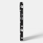 Coques Case-Mate iPhone Motif de pattes noir et blanc (Verso / Gauche)