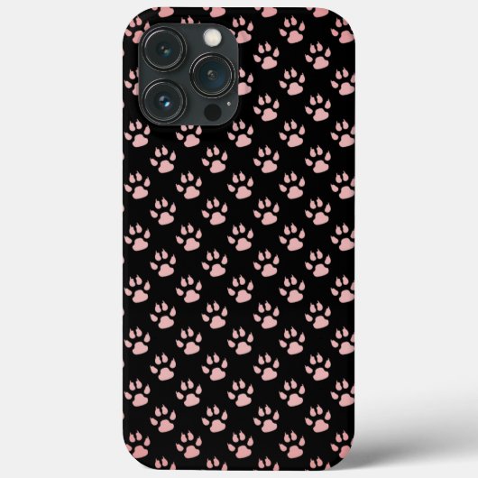 Coques Case-Mate iPhone Motif de pattes rose clair (Verso)