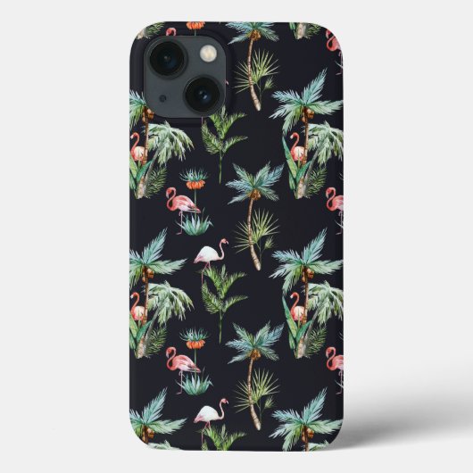 Coques Case-Mate iPhone Motif de paume d'aquarelle (Verso)