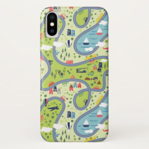 Case-Mate iPhone Case Motif de paysage de promenade en voiture d'enfants
