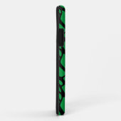 Coques Case-Mate iPhone Motif de peau Abstraite noire verte (Dos/Droite)