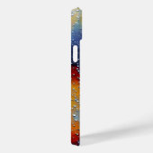 Coques Case-Mate iPhone Motif de peinture bleu rouge jaune texturé (Verso / Droite)