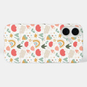 Coques Case-Mate iPhone Motif de pépinière lunaire avec nuages et étoiles (Verso (horizontal))