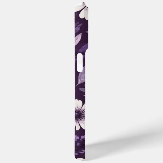 Coques Case-Mate iPhone Motif de pétales violets (Verso / Droite)