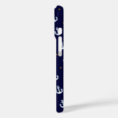 Coques Case-Mate iPhone motif de petites Ancres blanches (Verso / Gauche)