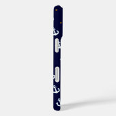 Coques Case-Mate iPhone motif de petites Ancres blanches (Verso / Droite)