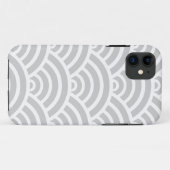 Coques Case-Mate iPhone Motif de pétoncle gris (Dos (Horizontal))