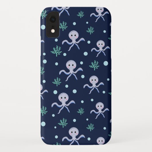 Coques Case-Mate iPhone Motif de Pieuvre Mignonne (Dos)