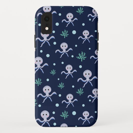 Coques Case-Mate iPhone Motif de Pieuvre Mignonne (Dos)