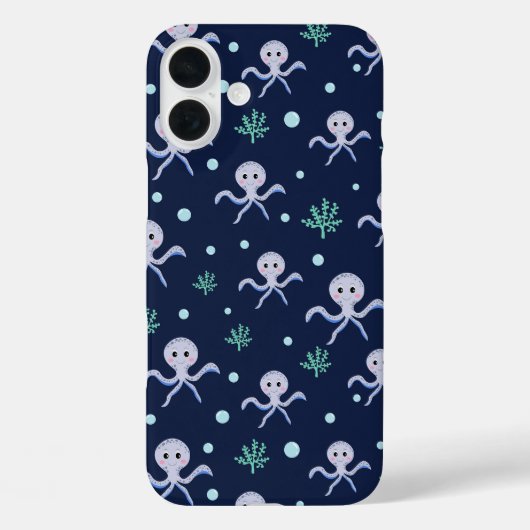 Coques Case-Mate iPhone Motif de Pieuvre Mignonne (Verso)