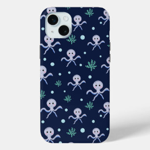 Coque iPhone 15 Mini Motif de Pieuvre Mignonne