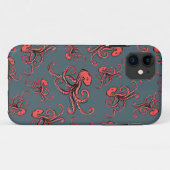 Coques Case-Mate iPhone Motif de pieuvre sournois (Dos (Horizontal))
