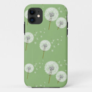 Coques Pour iPhone Motif de pissenlit sur l'arrière - plan vert