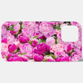 Coques Case-Mate iPhone Motif de pivoines roses (Verso (horizontal))