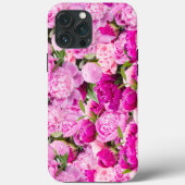 Coques Case-Mate iPhone Motif de pivoines roses (Verso)