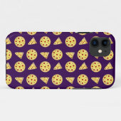 Coques Case-Mate iPhone Motif de pizza violette (Dos (Horizontal))
