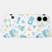 Coques Case-Mate iPhone Motif de plage estivale pastel  (Verso (horizontal))