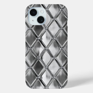 Coque Pour iPhone 15 Motif de plaque d'argent