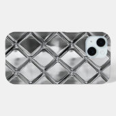 Coques Case-Mate iPhone Motif de plaque d'argent (Verso (horizontal))