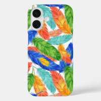Motif de plume coloré — Abstrait aquarelle