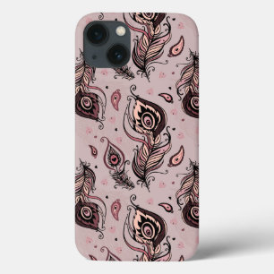 Coques Pour iPhone Motif de plume de paon