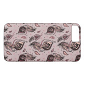 Coques Case-Mate iPhone Motif de plume de paon (Dos (Horizontal))