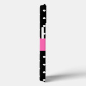 Coques Case-Mate iPhone Motif de point blanc et noir de polka (Verso / Droite)