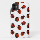 Coques Case-Mate iPhone Motif de point blanc mignon rouge Ladybug Polka (Dos)