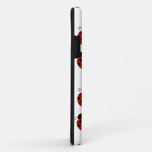 Coques Case-Mate iPhone Motif de point blanc mignon rouge Ladybug Polka (Dos/Droite)