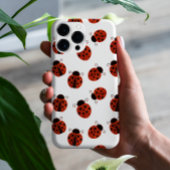 Coques Case-Mate iPhone Motif de point blanc mignon rouge Ladybug Polka