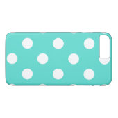 Coques Case-Mate iPhone Motif de point bleu turquoise de polka (Dos (Horizontal))