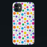 Case-Mate iPhone Case Motif de point de polka arc-en-ciel Woodstock<br><div class="desc">Ce joli design présente le meilleur ami de Snoopy,  Woodstock,  dans un motif à pois coloré.</div>