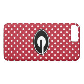 Coques Case-Mate iPhone Motif de point de polka du logo | de bouledogues (Dos (Horizontal))
