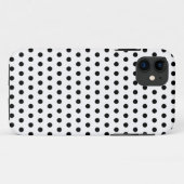 Coques Case-Mate iPhone Motif de point noir et blanc de polka. Tacheté (Dos (Horizontal))