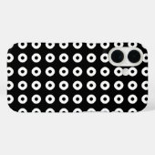 Coques Case-Mate iPhone Motif de point Polka noir/blanc (Verso (horizontal))