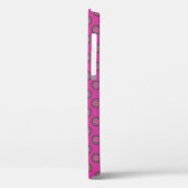 Coques Case-Mate iPhone Motif de point rose chaud (Verso / Gauche)