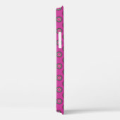 Coques Case-Mate iPhone Motif de point rose chaud (Verso / Droite)