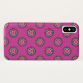 Coques Case-Mate iPhone Motif de point rose chaud (Dos (Horizontal))