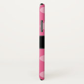 Coques Case-Mate iPhone Motif de point rose Polka Monogramme (Dos/Droite)