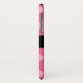 Coques Case-Mate iPhone Motif de point rose Polka Monogramme (Dos/Gauche)