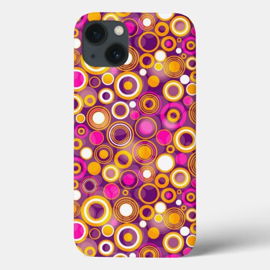 Coques Case-Mate iPhone Motif de point violet de polka (Verso)
