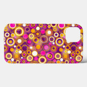 Coques Case-Mate iPhone Motif de point violet de polka (Verso (horizontal))