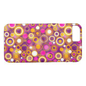 Coques Case-Mate iPhone Motif de point violet de polka (Dos (Horizontal))