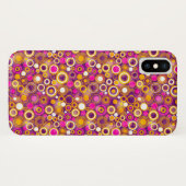 Coques Case-Mate iPhone Motif de point violet de polka (Dos (Horizontal))